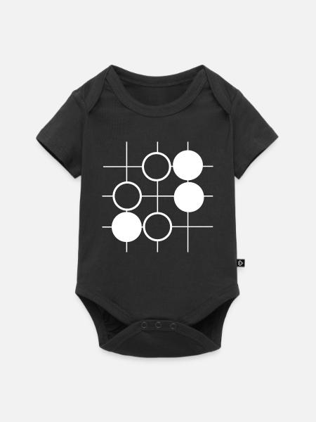 Go Brettspiel - Baby Premium Kurzarmbody - Schwarz