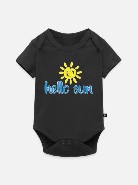 sun 01 - Baby Premium Kurzarmbody - Schwarz