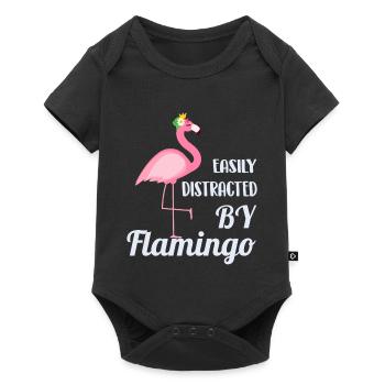 Flamingo - Body à manches courtes Premium Bébé - noir - Devant