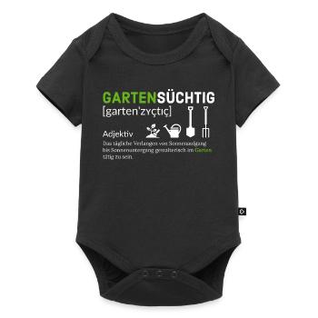 Gartensüchtig: Pflanzenliebhaber Design - Baby Premium Kurzarmbody - Schwarz - Vorne