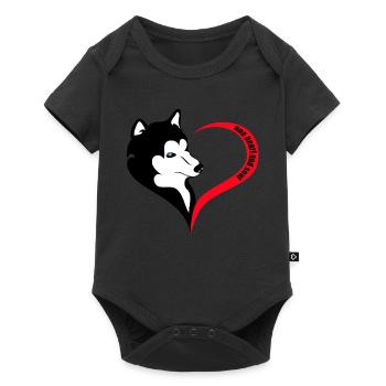 re heart one heart and soul - Body à manches courtes Premium Bébé - noir - Devant