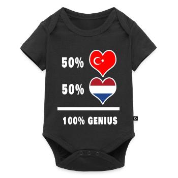 Pays-Bas et Turquie génial / cadeau - Body à manches courtes Premium Bébé - noir - Devant