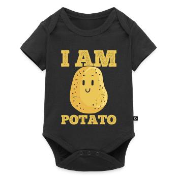 Pomme de terre Kawaii - Body à manches courtes Premium Bébé - noir - Devant