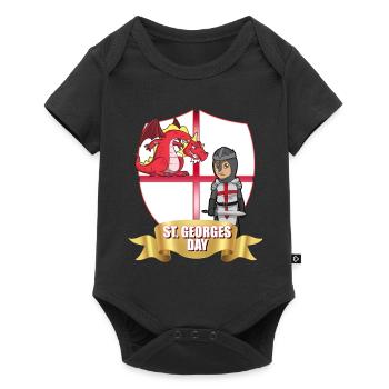 St George Day Dragon Knight - Baby Premium short-sleeve bodysuit - black - Front