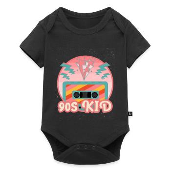 Mixtape Cassette 90s Kid Stars Flashes - Baby Premium short-sleeve bodysuit - black - Front
