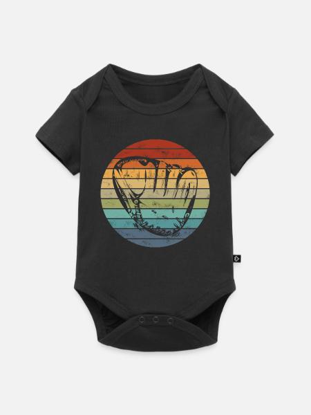 Baseball - Baby Premium Kurzarmbody - Schwarz