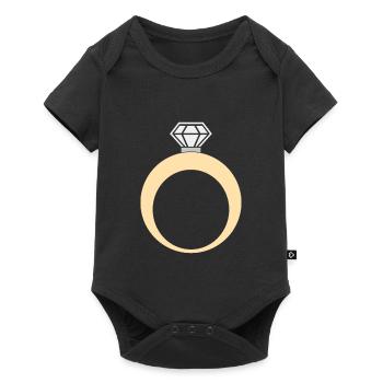 Ring wedding ring engagement ring - Baby Premium short-sleeve bodysuit - black - Front