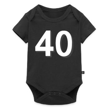 40 lumineux, célébrez - Body à manches courtes Premium Bébé - noir - Devant