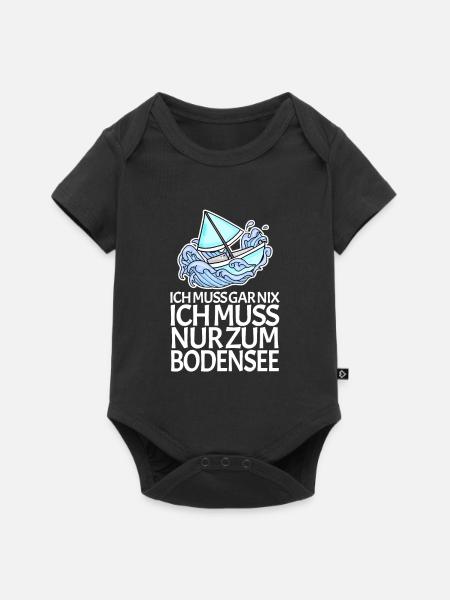 Bodensee See - Baby Premium Kurzarmbody - Schwarz