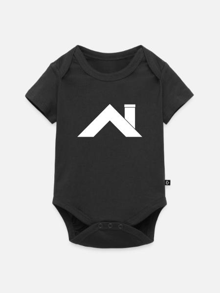 Haus Dach - Baby Premium Kurzarmbody - Schwarz