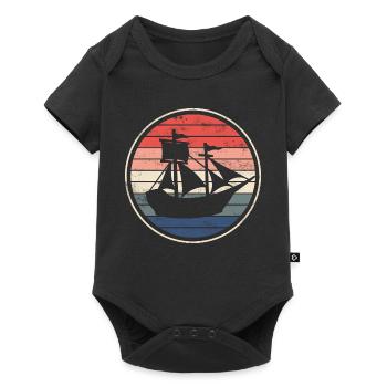 Boat ship sailing ship - Baby Premium short-sleeve bodysuit - black - Front