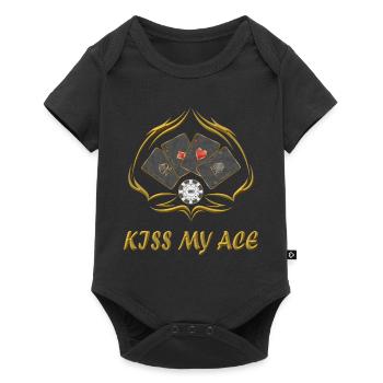 Kiss my Ace / Poker - Body à manches courtes Premium Bébé - noir - Devant
