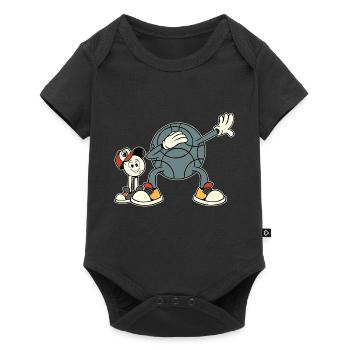 Dabbing Boulekugel Petanque Outfit für Bouler - Baby Premium Kurzarmbody - Schwarz - Vorne