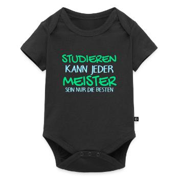 Studieren Kann Jeder - Meister Meisterprüfung - Baby Premium Kurzarmbody - Schwarz - Vorne