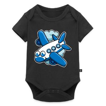 airplane - Baby Premium short-sleeve bodysuit - black - Front