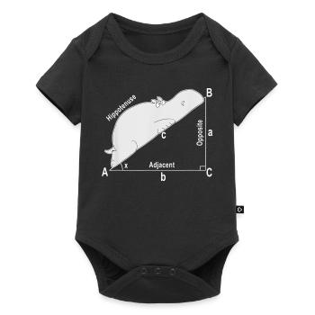Hippo Math Math Chemise drôle drôle de professeur - Body à manches courtes Premium Bébé - noir - Devant