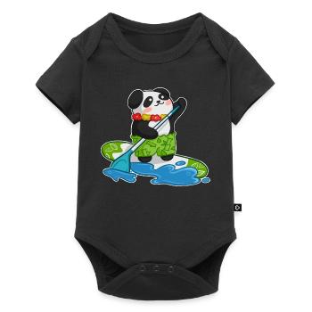 Stand Up Paddling Stand up Paddler Panda - Body à manches courtes Premium Bébé - noir - Devant