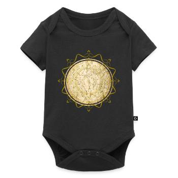 mandala buddhismus spiritualität - Baby Premium Kurzarmbody - Schwarz - Vorne
