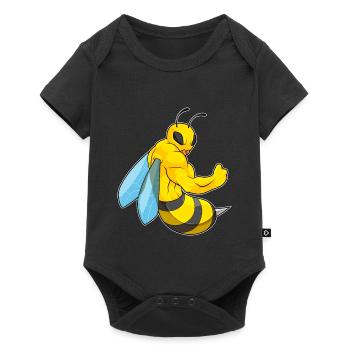 Bee Bodybuilder Bodybuilding Sport - Baby Premium short-sleeve bodysuit - black - Front