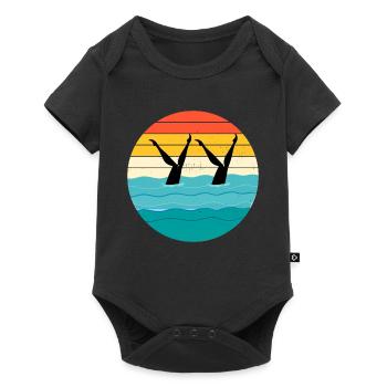 Synchro Swim Swimmer Synchronized Swimming Vintage - Baby Premium short-sleeve bodysuit - black - Front