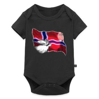 Norwegen - Baby Premium Kurzarmbody - Schwarz - Vorne