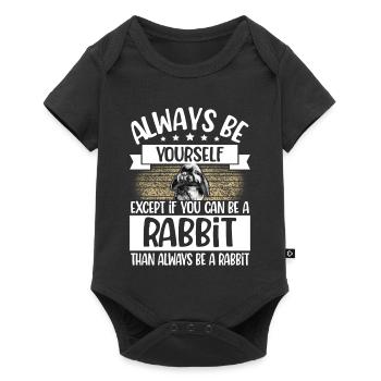 Hase - Baby Premium Kurzarmbody - Schwarz - Vorne