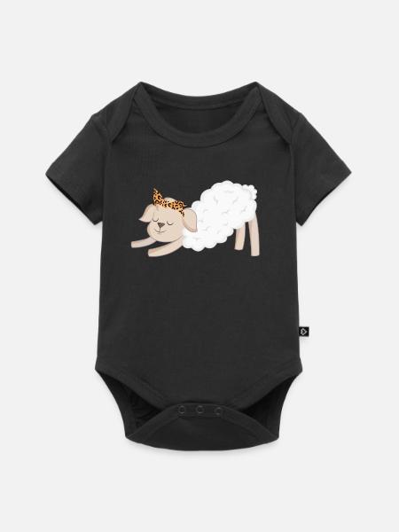 Schaf Schafe - Baby Premium Kurzarmbody - Schwarz