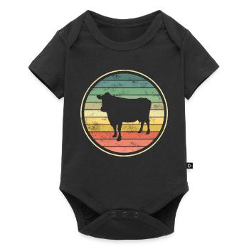 Vache Vaches - Body à manches courtes Premium Bébé - noir - Devant