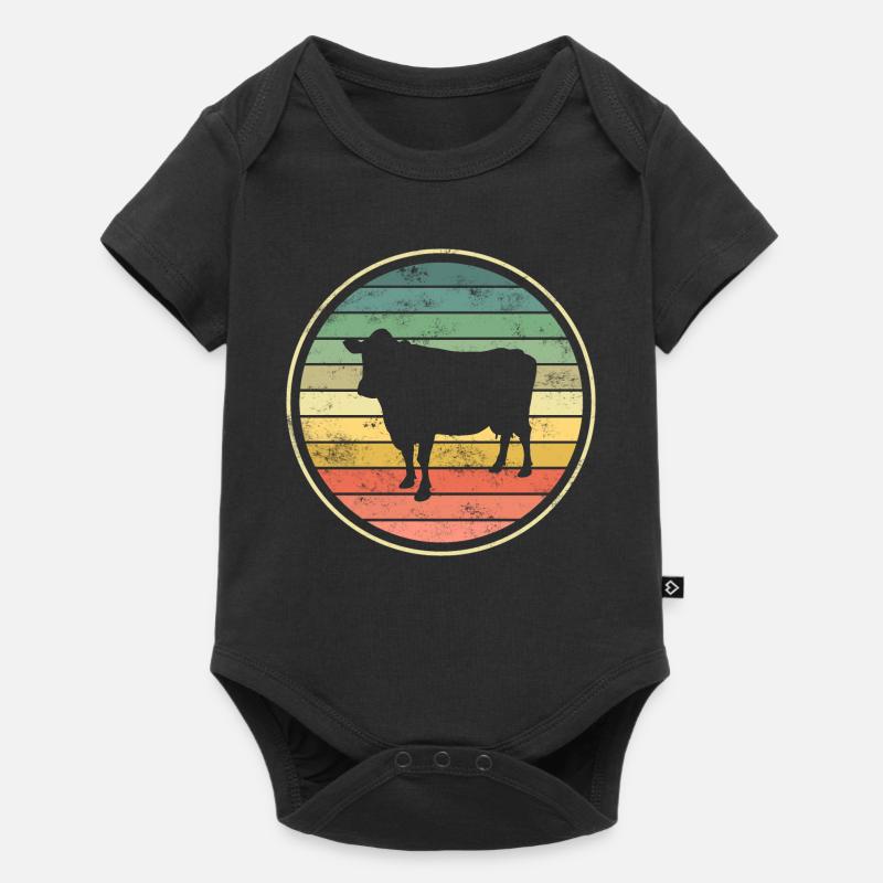 Vache Vaches - Body à manches courtes Premium Bébé - noir
