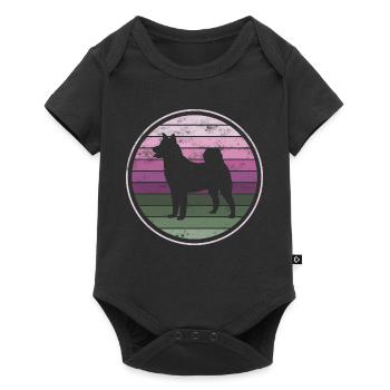 Akita Shiba Inu dog - Baby Premium short-sleeve bodysuit - black - Front