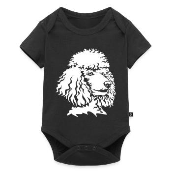 Tête de caniche « Black Edition » - Body à manches courtes Premium Bébé - noir - Devant