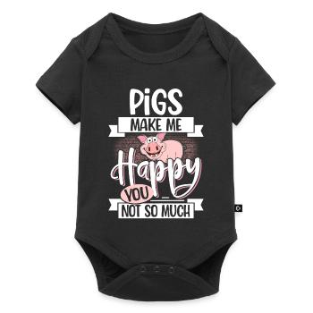 Porc - Body à manches courtes Premium Bébé - noir - Devant