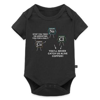 Jeu de mots sur les éléments chimiques pour les amateurs de chimie - Body à manches courtes Premium Bébé - noir - Devant