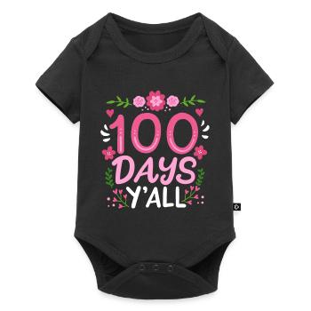 100 Tage Schule Lehrer Schüler - Baby Premium Kurzarmbody - Schwarz - Vorne