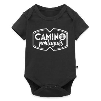 Camino Portugués Pilgrim's Stamp | Santiago - Baby Premium short-sleeve bodysuit - black - Front