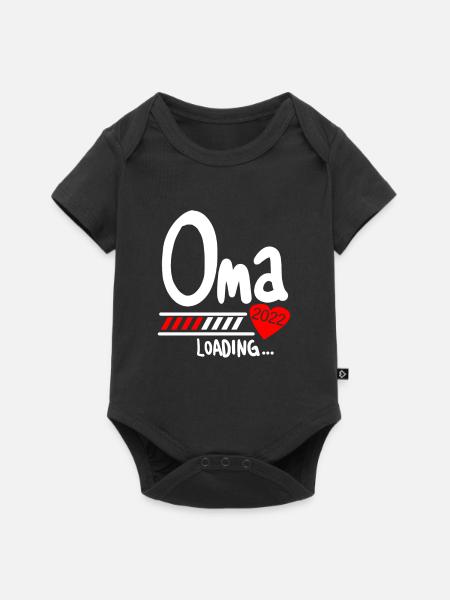 Oma 2022 loading - Baby Premium Kurzarmbody - Schwarz