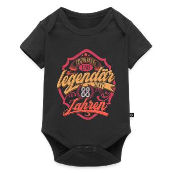 88. Geburtstag - Baby Premium Kurzarmbody - Schwarz - Vorne