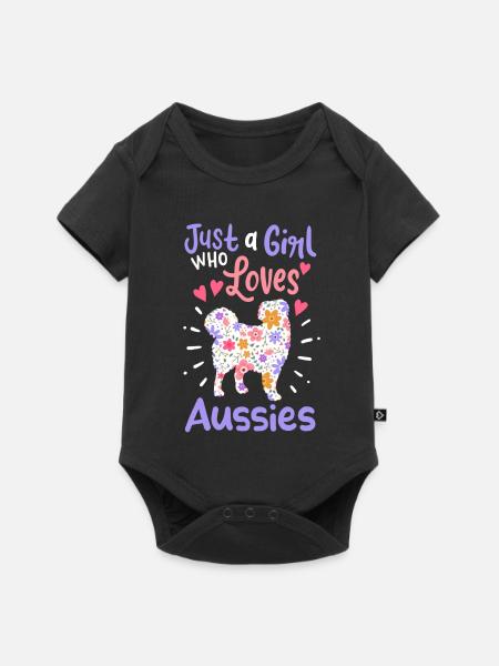 Australian Shepherd - Baby Premium Kurzarmbody - Schwarz