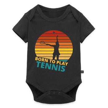 tennis / tennis / tennis players / tennis games - Baby Premium short-sleeve bodysuit - black - Front