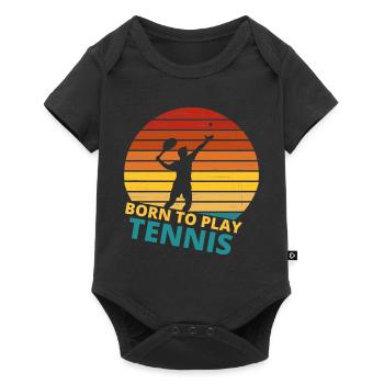 tennis / tennis / tennis players / tennis games - Baby Premium short-sleeve bodysuit - black - Front