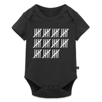 55. Geburtstag Strichliste 55 Jahre alt - Baby Premium Kurzarmbody - Schwarz - Vorne