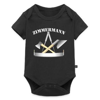 Zunftzeichen der Zimmermänner - Baby Premium Kurzarmbody - Schwarz - Vorne