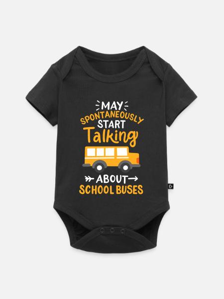 Schulbus - Baby Premium Kurzarmbody - Schwarz