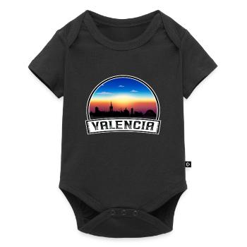 Valence Espagne Skyline Vintage Sunset Voyage Souve - Body à manches courtes Premium Bébé - noir - Devant
