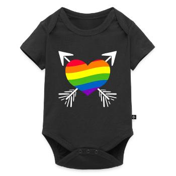 Arc-en-ciel - Body à manches courtes Premium Bébé - noir - Devant