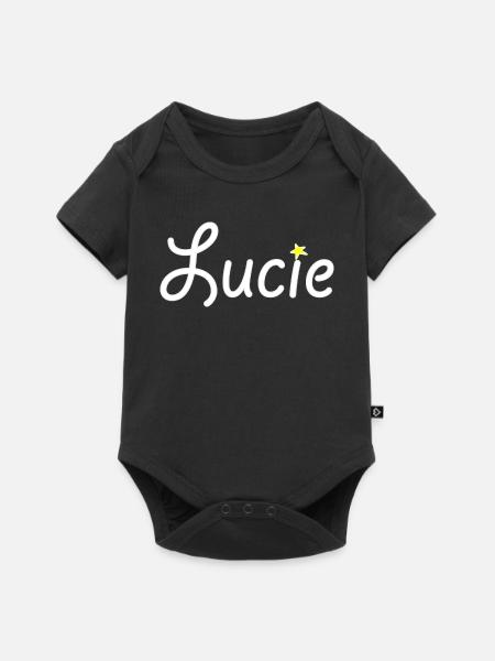 Lucie - Baby Premium Kurzarmbody - Schwarz