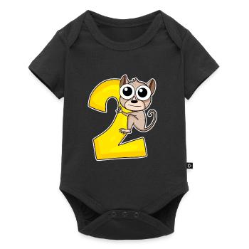 2 years - Tarsier - Koboldmaki - 2nd birthday - Baby Premium short-sleeve bodysuit - black - Front