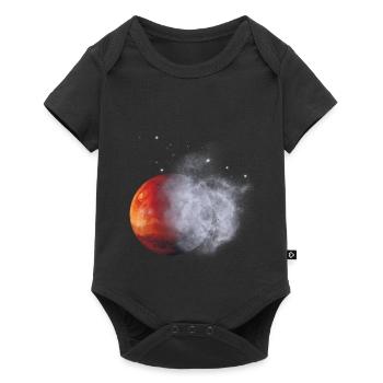Red moon in fog dust - Baby Premium short-sleeve bodysuit - black - Front