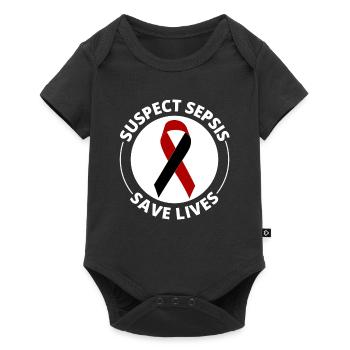 Sepsis Bewusstsein - Baby Premium Kurzarmbody - Schwarz - Vorne