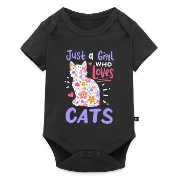 Katzen Katzenliebhaber - Baby Premium Kurzarmbody - Schwarz - Vorne